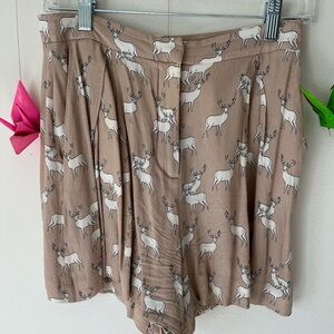 Deer print shorts